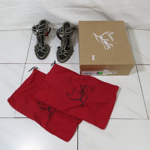 LIKE NEW Christian Louboutin Zenobissima Sandals 39.5EU - Picture 1 of 7